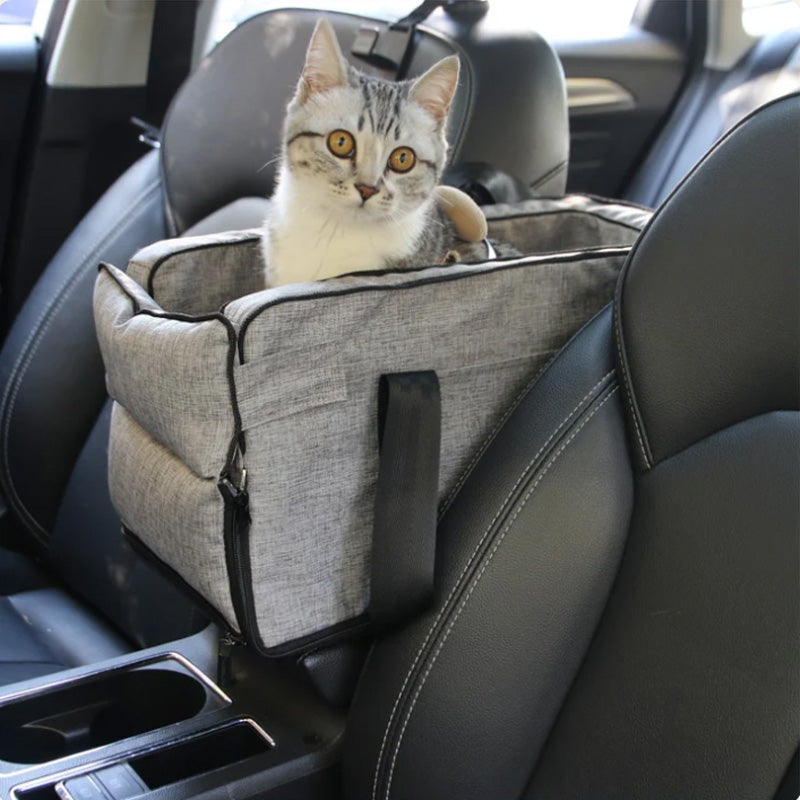 Bolsa para gatos para consola central de coche