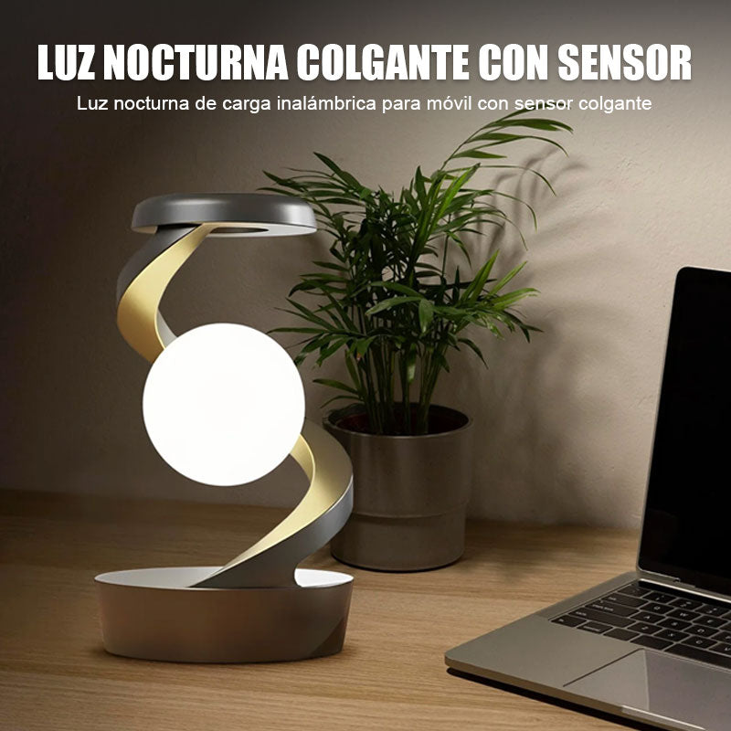 Luz de noche de carga inalámbrica para teléfonos móviles de inducción suspendida