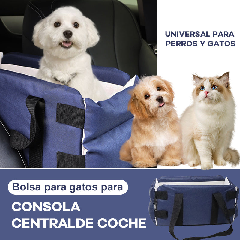 Bolsa para gatos para consola central de coche